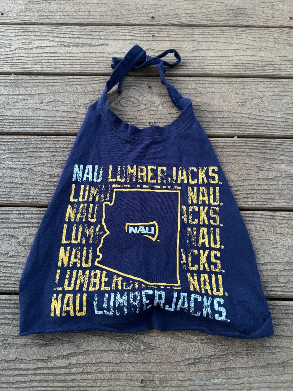 NAU Lumberjacks  vintage reworked halter top one size
